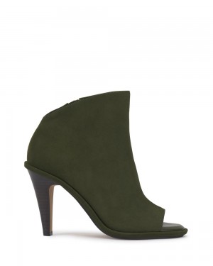 Booties Vince Camuto Finndaya Peep-Toe Mujer Verde Oliva | 640-QMJDGO