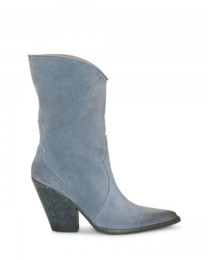 Botas Cuero Vince Camuto Pattia Mujer Azules | 568-IPUFJR