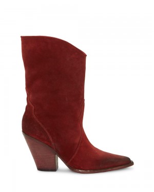 Botas Cuero Vince Camuto Pattia Mujer Burdeos | 625-OGSWUD