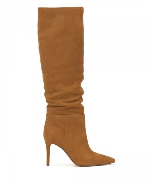 Botas Hasta La Rodilla Vince Camuto Kashleigh Mujer Golden Rod Suede | 430-BMGRAK