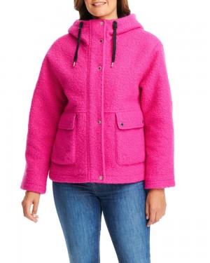 Casacas Vince Camuto Hooded Boucle Mujer Moradas | 968-BTGAUV