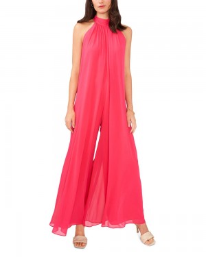 Mono Vince Camuto Halter-Neck Wide-Leg Mujer Rojas | 372-XVPGHC