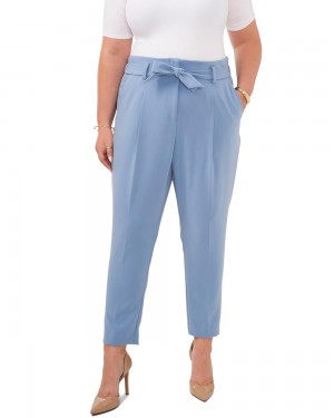 Pantalon Vince Camuto Belted Cropped (Plus Size) Mujer Azules | 129-SUHLFV