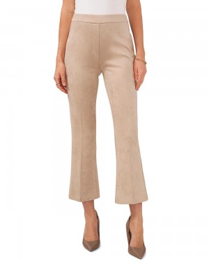 Pantalon Vince Camuto Faux Suede Flared-Hem Mujer Kaki | 572-QUBMYD