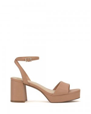 Sandalias Vince Camuto Pendreya Platform Mujer Beige | 298-HOXNIQ