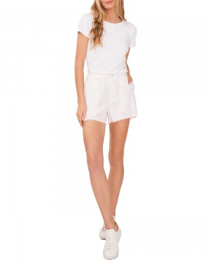 Short Vince Camuto Frayed-Hem Shorts Mujer Blancas | 842-CNWGRL