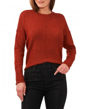 Suéter Vince Camuto Crewneck Mujer Rojas | 763-FGWIJH