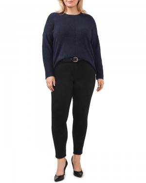 Suéter Vince Camuto Seamed Crewneck (Plus Size) Mujer Azules | 735-SAQNJR