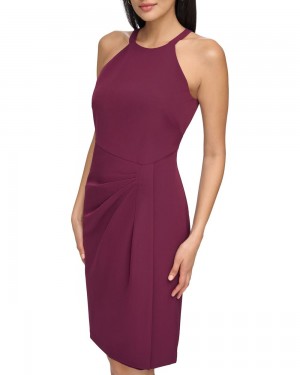 Vestido Vince Camuto Side-Gathered Body-Con Mujer Moradas | 796-EKGJPR