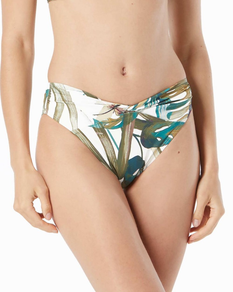 Bikinis Vince Camuto Rainforest-Print Twist-Front Mujer Blancas | 964-MSFHUN