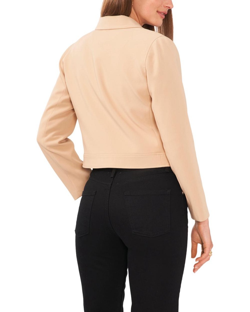 Blazer Vince Camuto Cropped Peak-Lapel Mujer Kaki | 356-EGDRCA