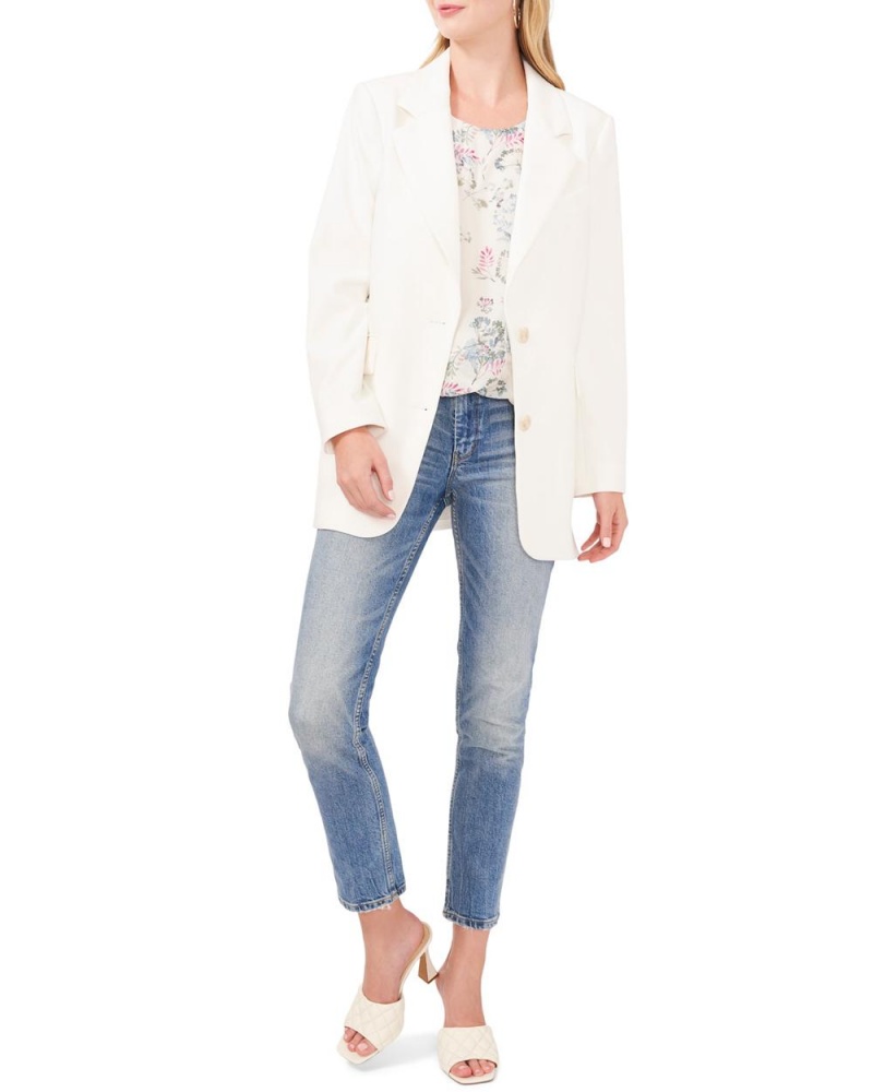 Blazer Vince Camuto Notch-Lapel Mujer Blancas | 247-IONATW