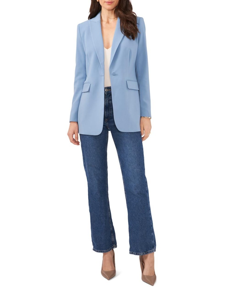 Blazer Vince Camuto One-Button Peak-Lapel Mujer Azules | 873-EMOANJ