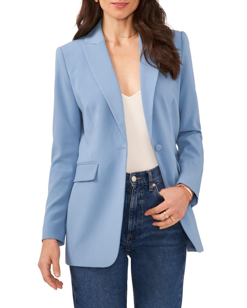 Blazer Vince Camuto One-Button Peak-Lapel Mujer Azules | 873-EMOANJ