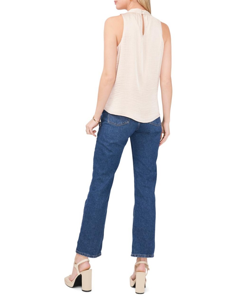 Blusa Vince Camuto Sleeveless Keyhole Mujer Blancas | 134-IXGEFM