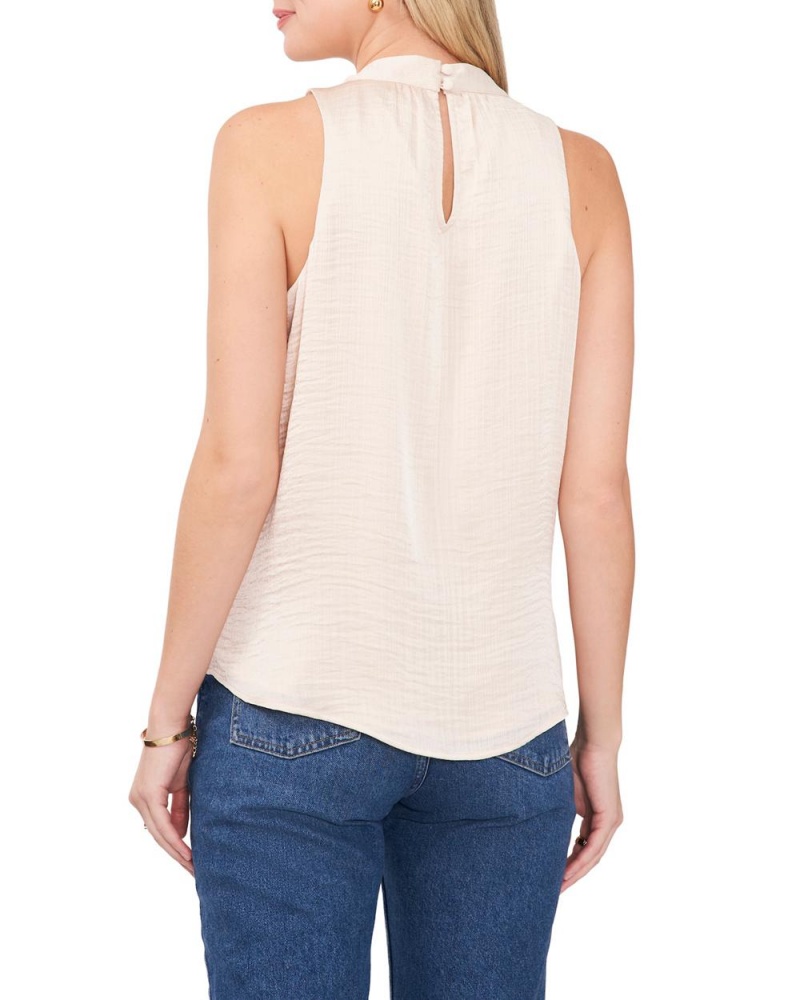 Blusa Vince Camuto Sleeveless Keyhole Mujer Blancas | 134-IXGEFM