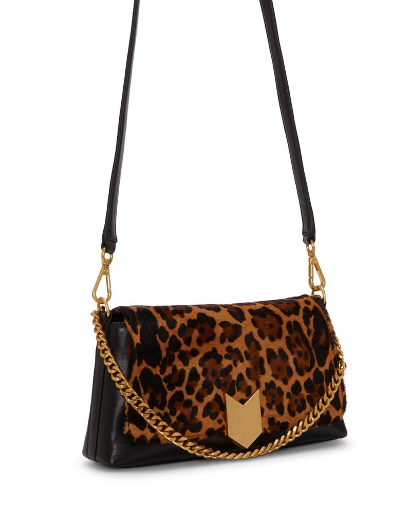 Bolsa Cruzada Vince Camuto Theon Flap Mujer Leopardo | 538-YPMFJE