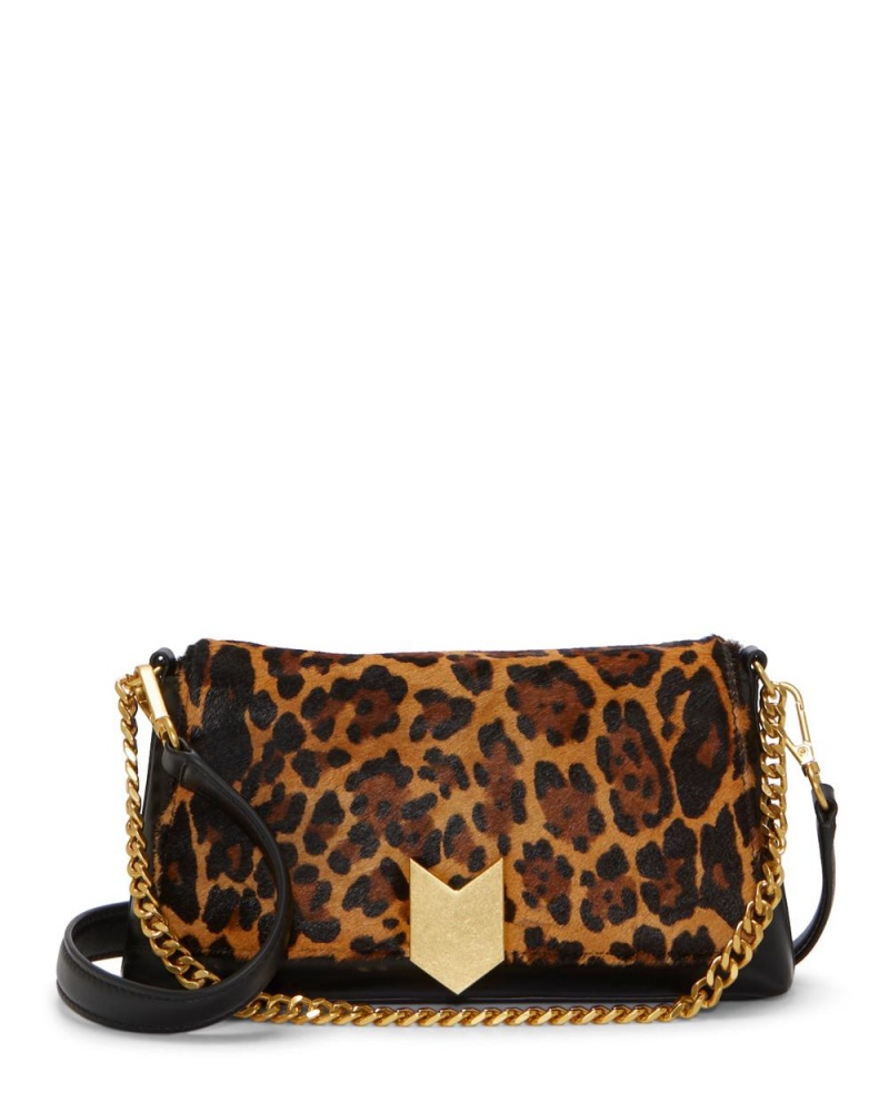 Bolsa Cruzada Vince Camuto Theon Flap Mujer Leopardo | 538-YPMFJE