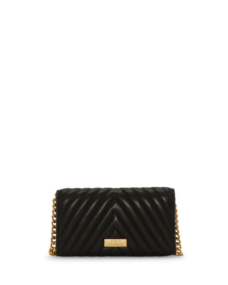 Bolsa de Mano Vince Camuto Theon Wallet On A Chain Mujer Negras | 068-ZXWEDS