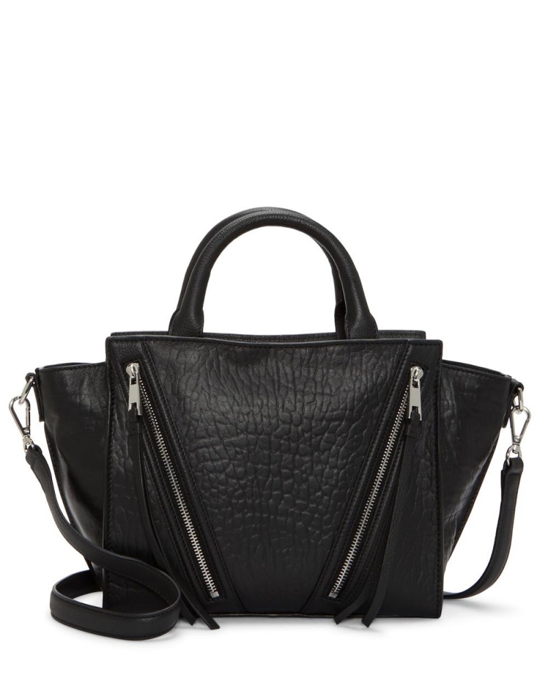 Bolsa de Mano Vince Camuto Wayhn Satchel Mujer Negras | 495-TAMDBW