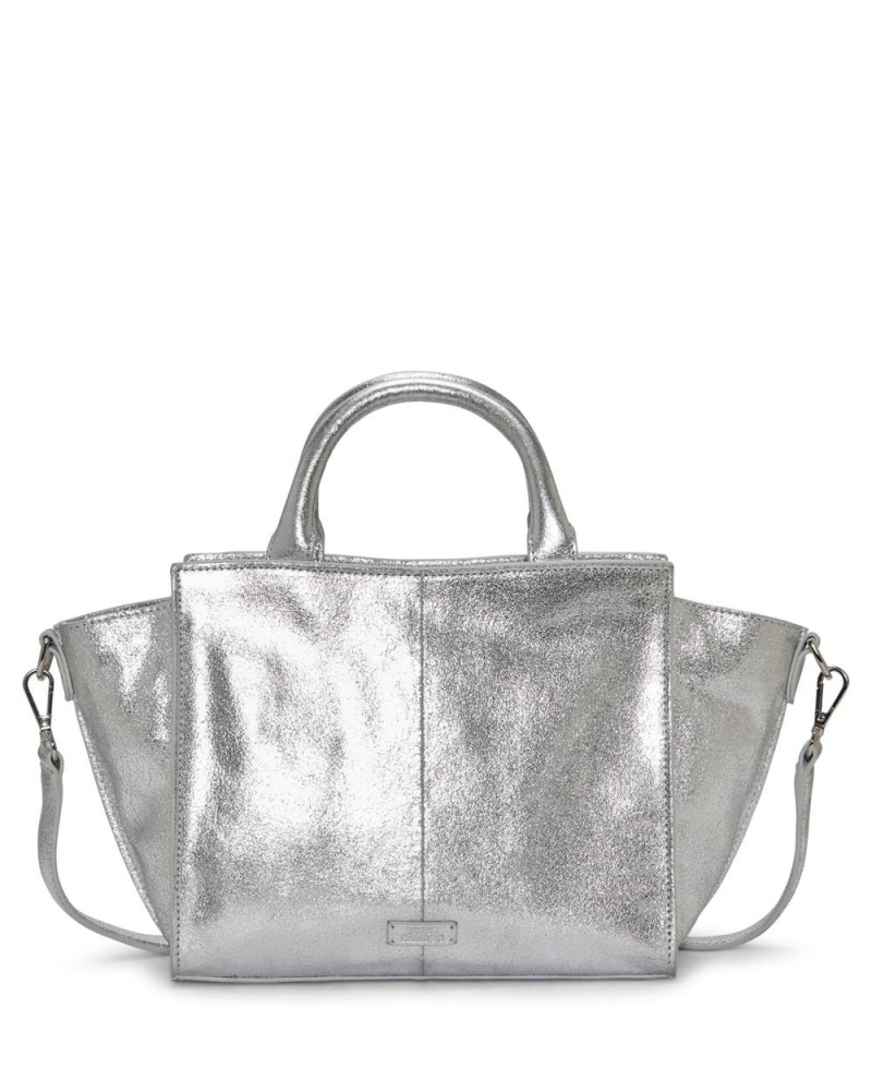 Bolsa de Mano Vince Camuto Wayhn Satchel Mujer Plateadas | 186-GSDHPI