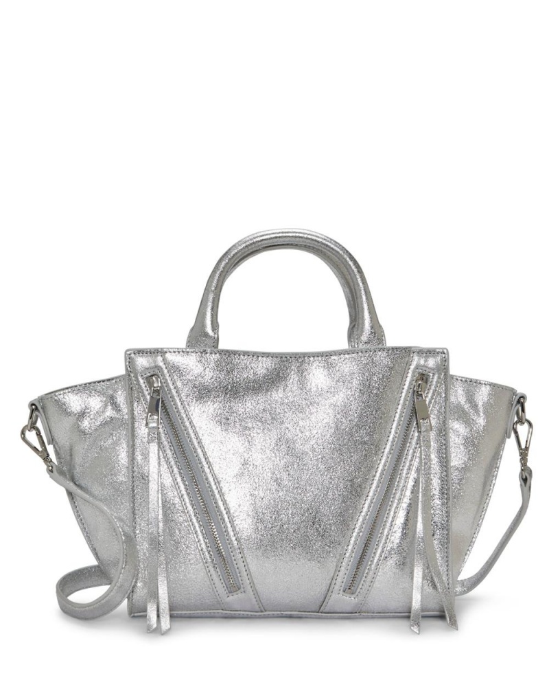 Bolsa de Mano Vince Camuto Wayhn Satchel Mujer Plateadas | 186-GSDHPI