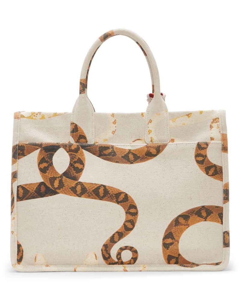 Bolso Tote Vince Camuto Orla Mujer Kaki Serpent | 041-EHTYBW