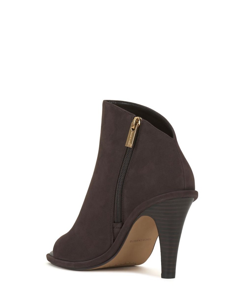 Booties Vince Camuto Finndaya Peep-Toe Mujer Marrones | 864-QGAUXJ