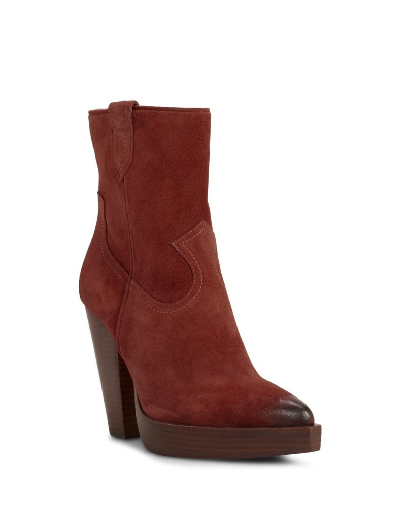 Booties Vince Camuto Ninkisha Platform Mujer Burdeos | 509-RCMHJS