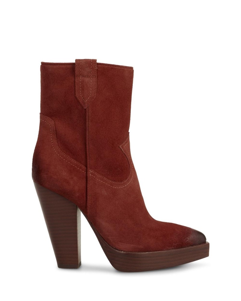 Booties Vince Camuto Ninkisha Platform Mujer Burdeos | 509-RCMHJS