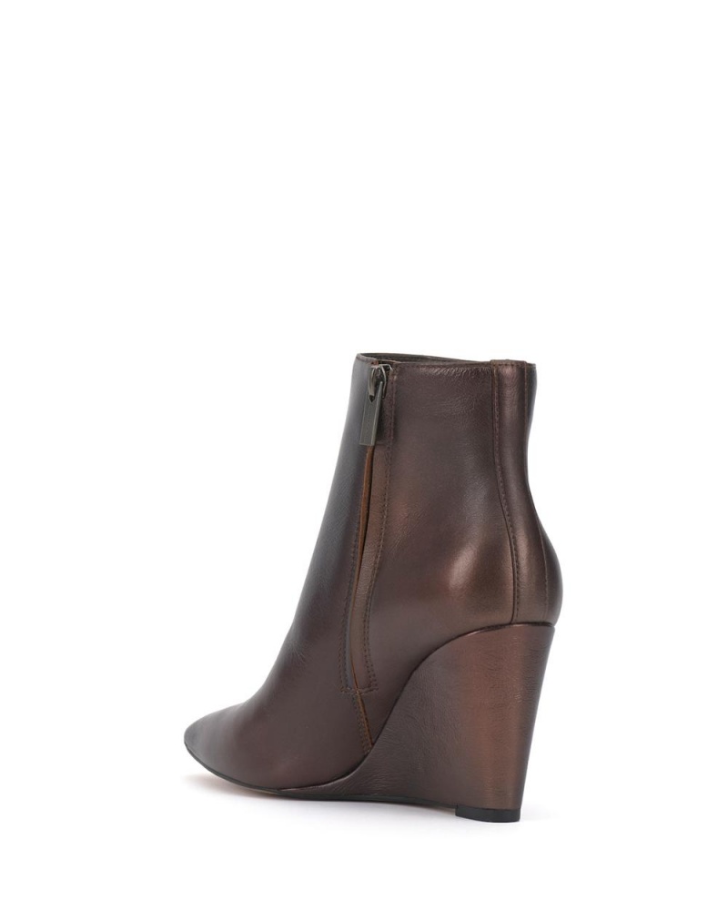 Booties Vince Camuto Teeray Wedge Mujer Marrones Cobra Oscuro | 395-NOCUMZ