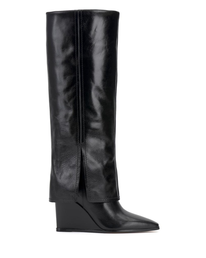 Botas Cuña Vince Camuto Tibani Mujer Negras | 638-PCADRV