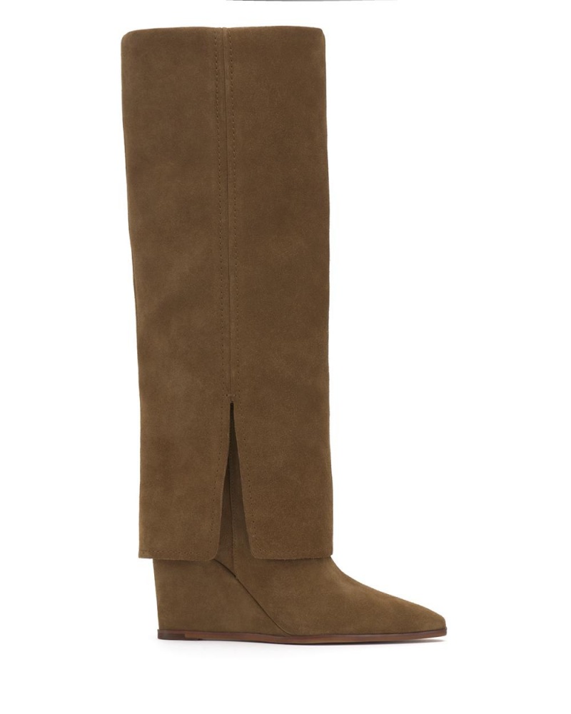 Botas Cuña Vince Camuto Tibani Wide-Calf Mujer Marrones | 572-WHZSBV