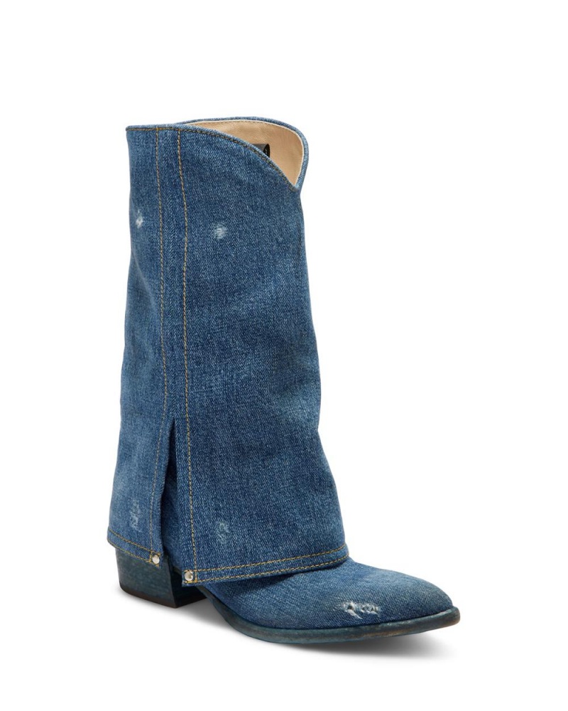 Botas Cuero Vince Camuto Franns Mujer Azules | 836-QODYUS