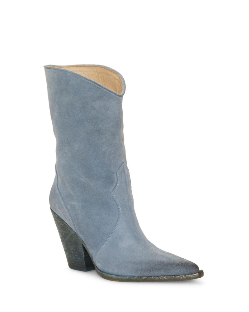 Botas Cuero Vince Camuto Pattia Mujer Azules | 568-IPUFJR