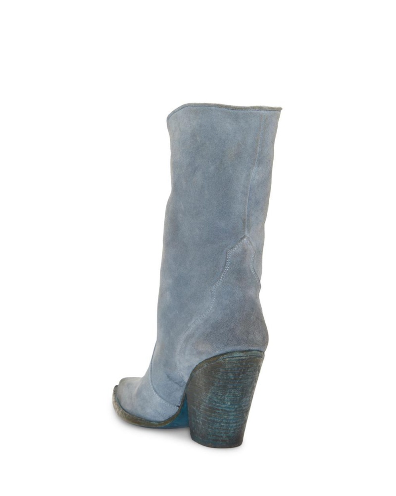 Botas Cuero Vince Camuto Pattia Mujer Azules | 568-IPUFJR