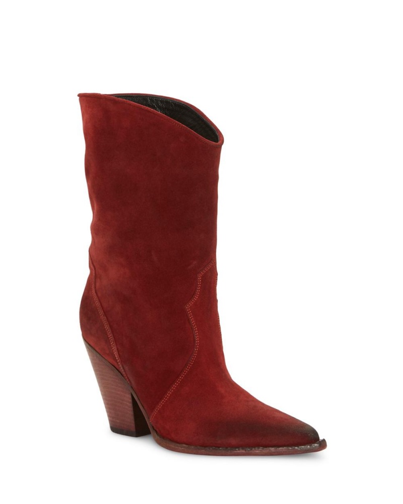 Botas Cuero Vince Camuto Pattia Mujer Burdeos | 625-OGSWUD