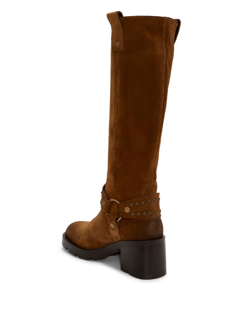 Botas Cuero Vince Camuto Valira Mujer Marrones | 958-TPWZNG