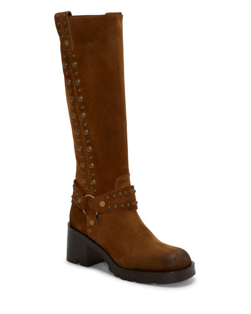 Botas Cuero Vince Camuto Valira Mujer Marrones | 958-TPWZNG