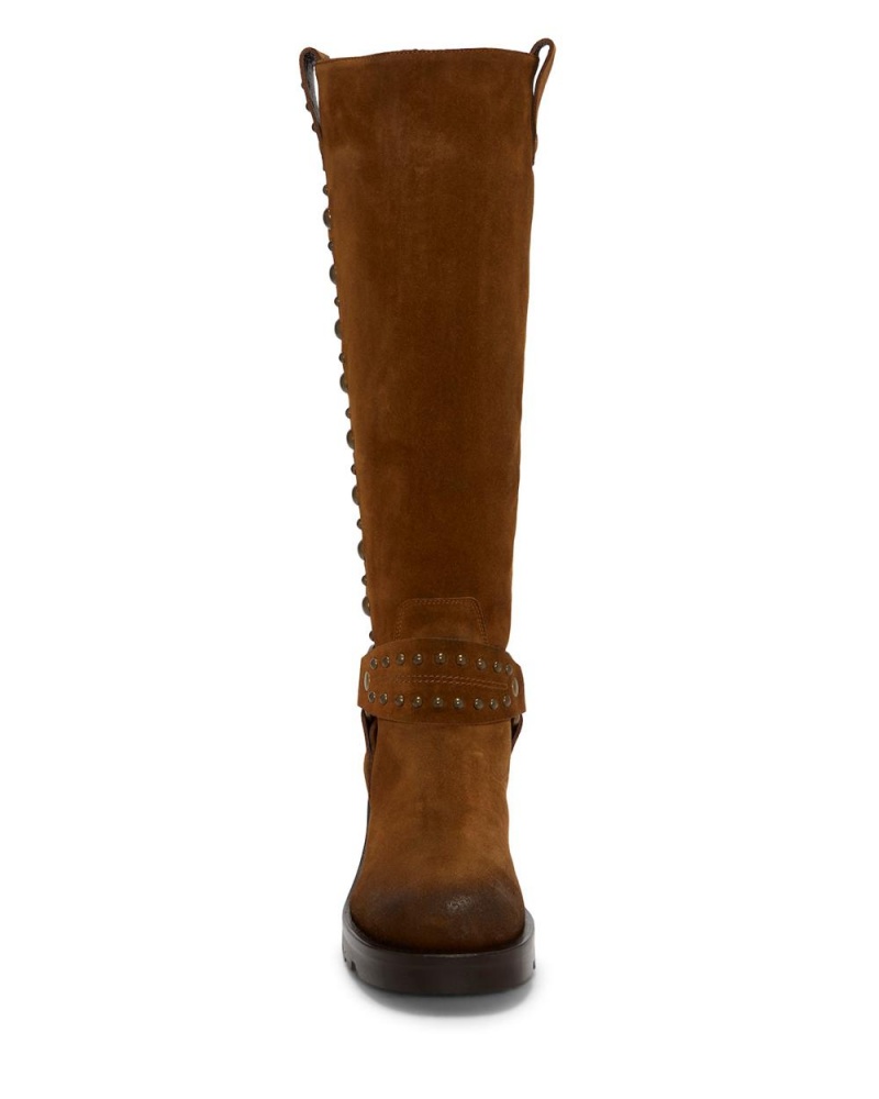 Botas Cuero Vince Camuto Valira Mujer Marrones | 958-TPWZNG