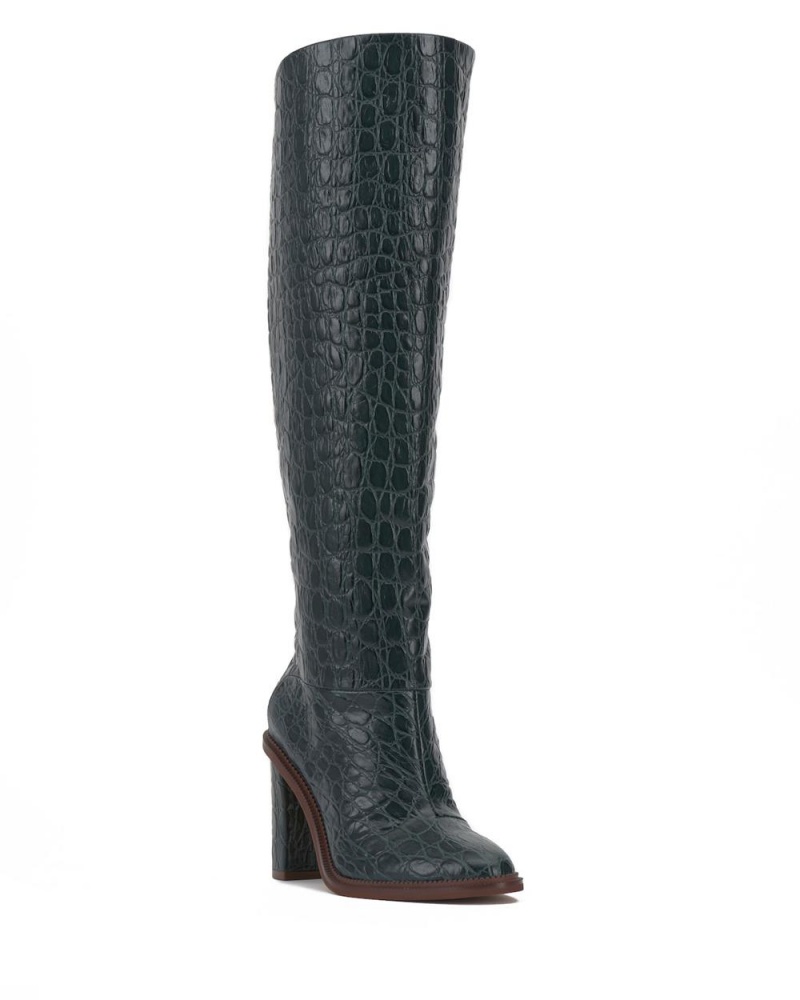 Botas Hasta La Rodilla Vince Camuto Pendarie Wide-Calf Mujer Evergreen Croc Print | 834-JPZSBE