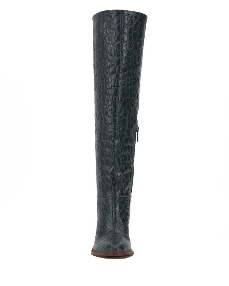 Botas Hasta La Rodilla Vince Camuto Pendarie Wide-Calf Mujer Evergreen Croc Print | 834-JPZSBE