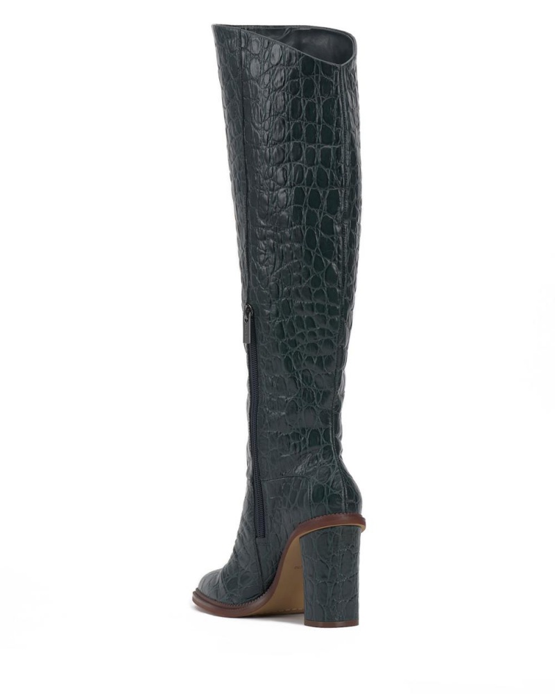 Botas Hasta La Rodilla Vince Camuto Pendarie Wide-Calf Mujer Evergreen Croc Print | 834-JPZSBE