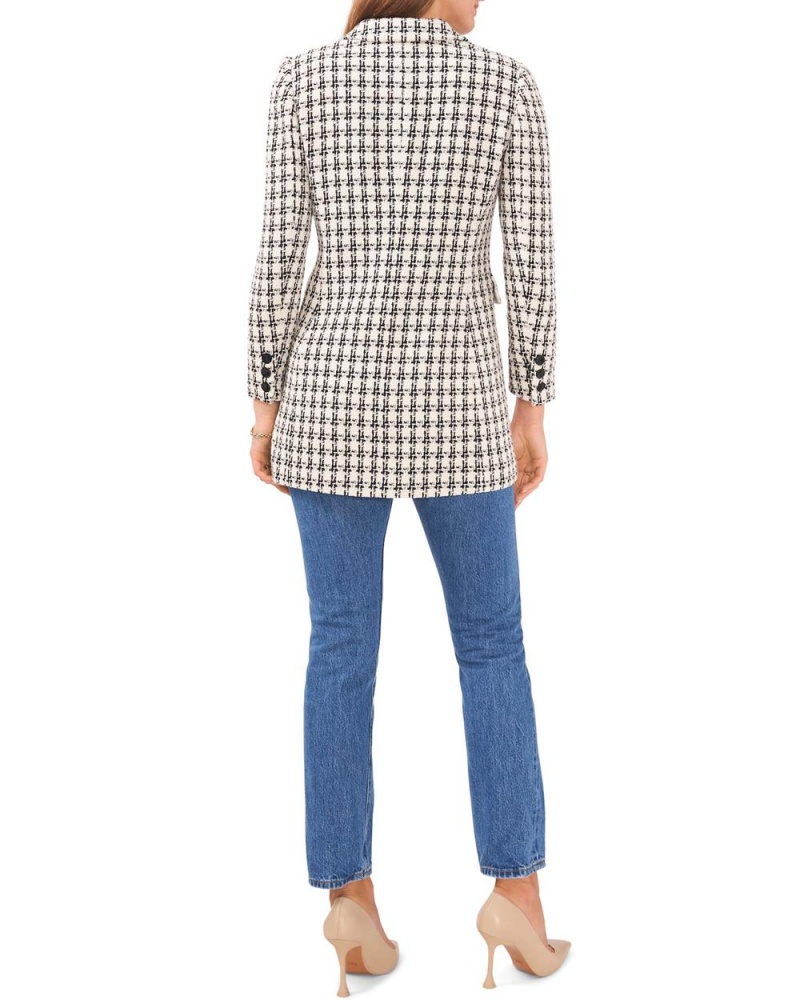 Casacas Vince Camuto Double-Breasted Tweed Mujer Blancas | 362-TKWLMD