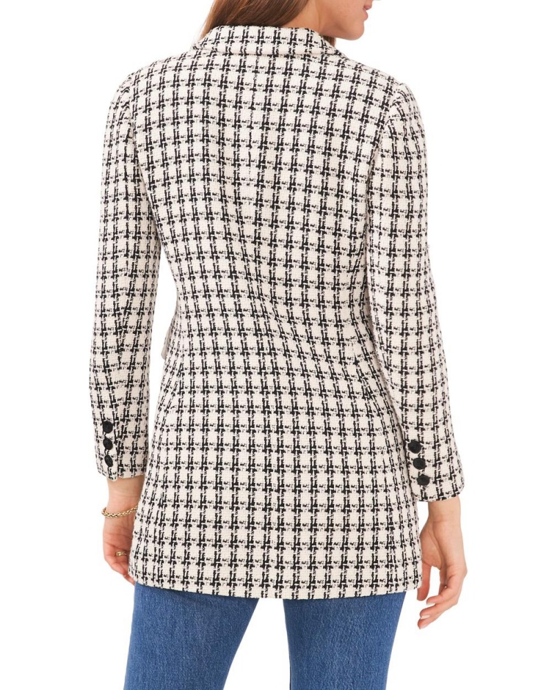 Casacas Vince Camuto Double-Breasted Tweed Mujer Blancas | 362-TKWLMD