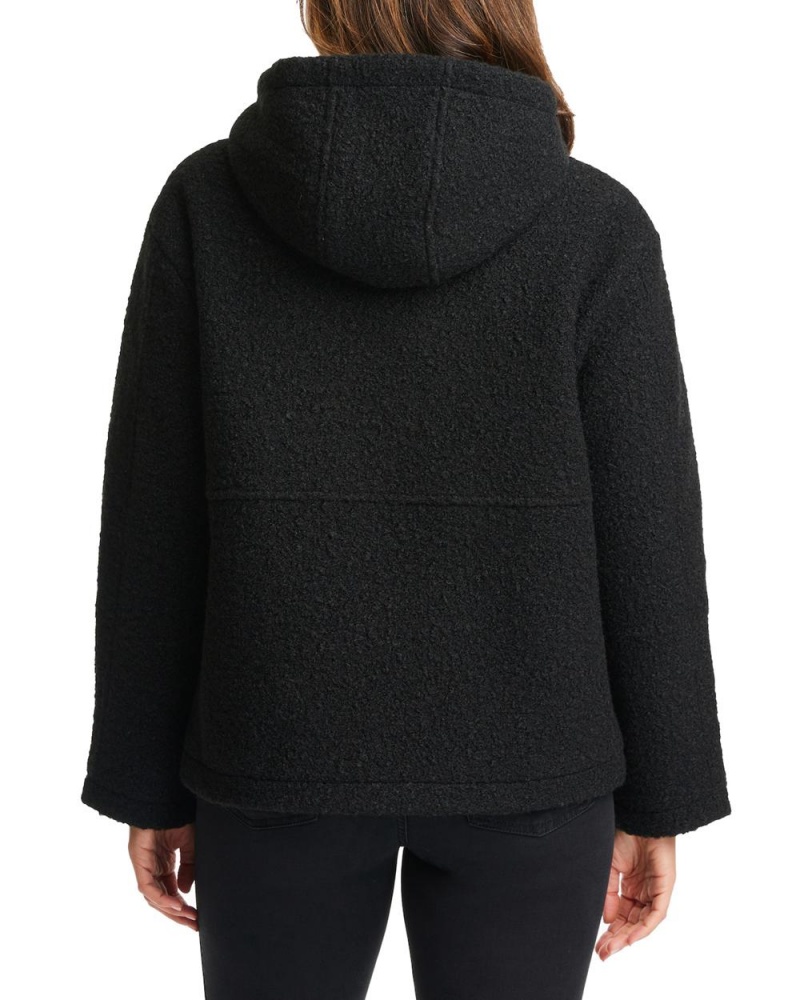 Casacas Vince Camuto Hooded Boucle Mujer Negras | 965-IDCFZQ