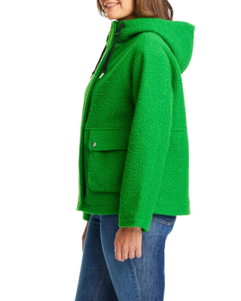 Casacas Vince Camuto Hooded Boucle Mujer Verde | 304-YOIUNJ