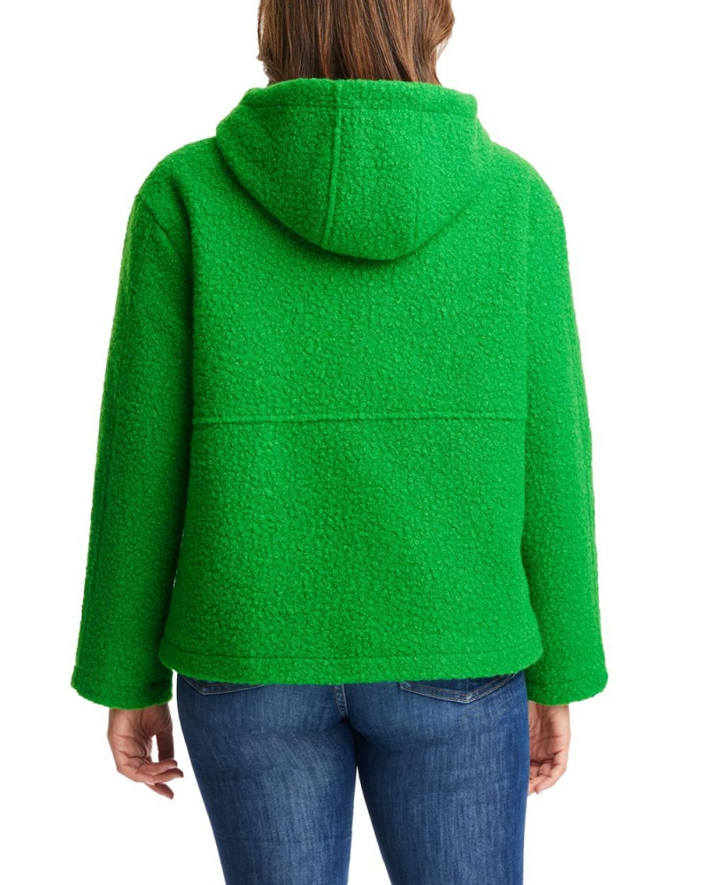 Casacas Vince Camuto Hooded Boucle Mujer Verde | 304-YOIUNJ