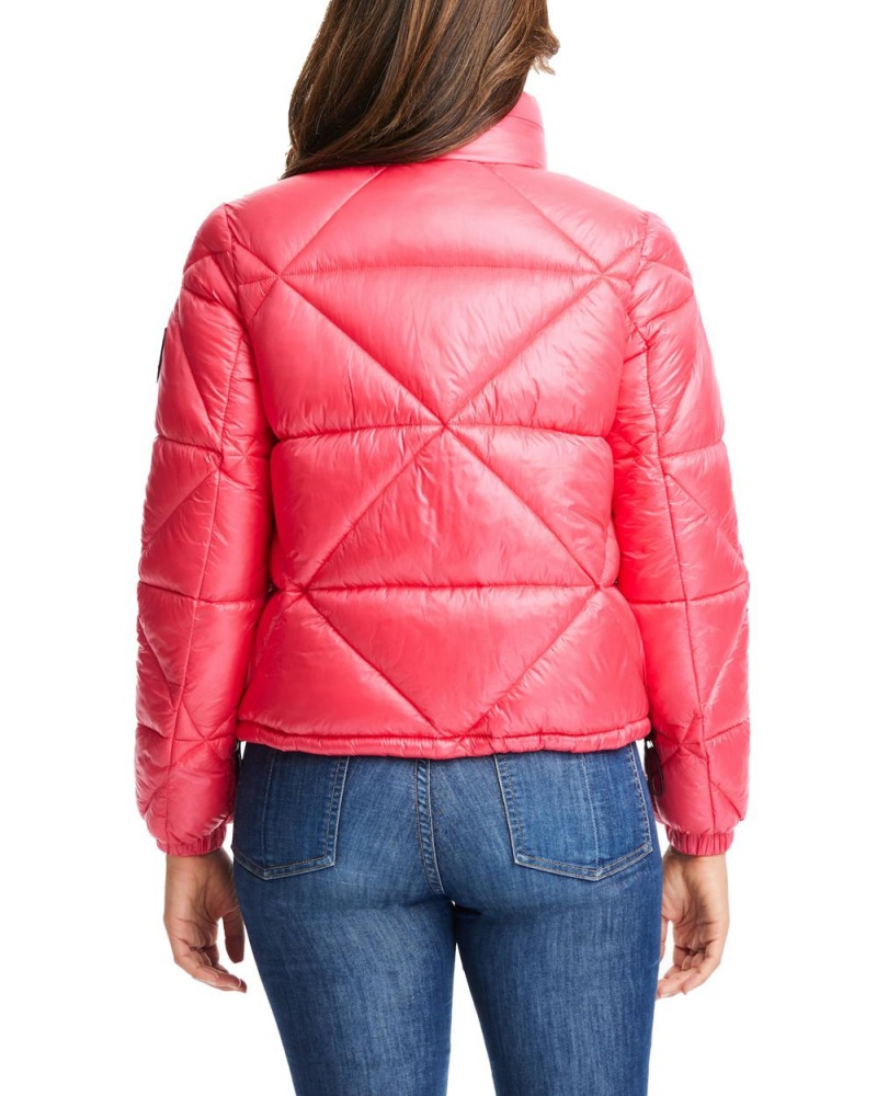 Casacas Vince Camuto Triangle Acolchado Puffer Mujer Rosas | 624-JPFQSV