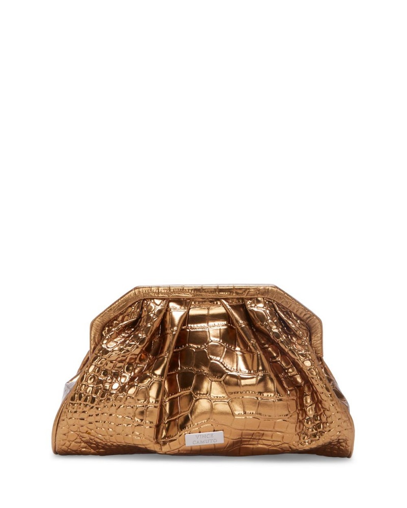 Clutch Vince Camuto Baklo Mujer Doradas | 897-XRYPOT